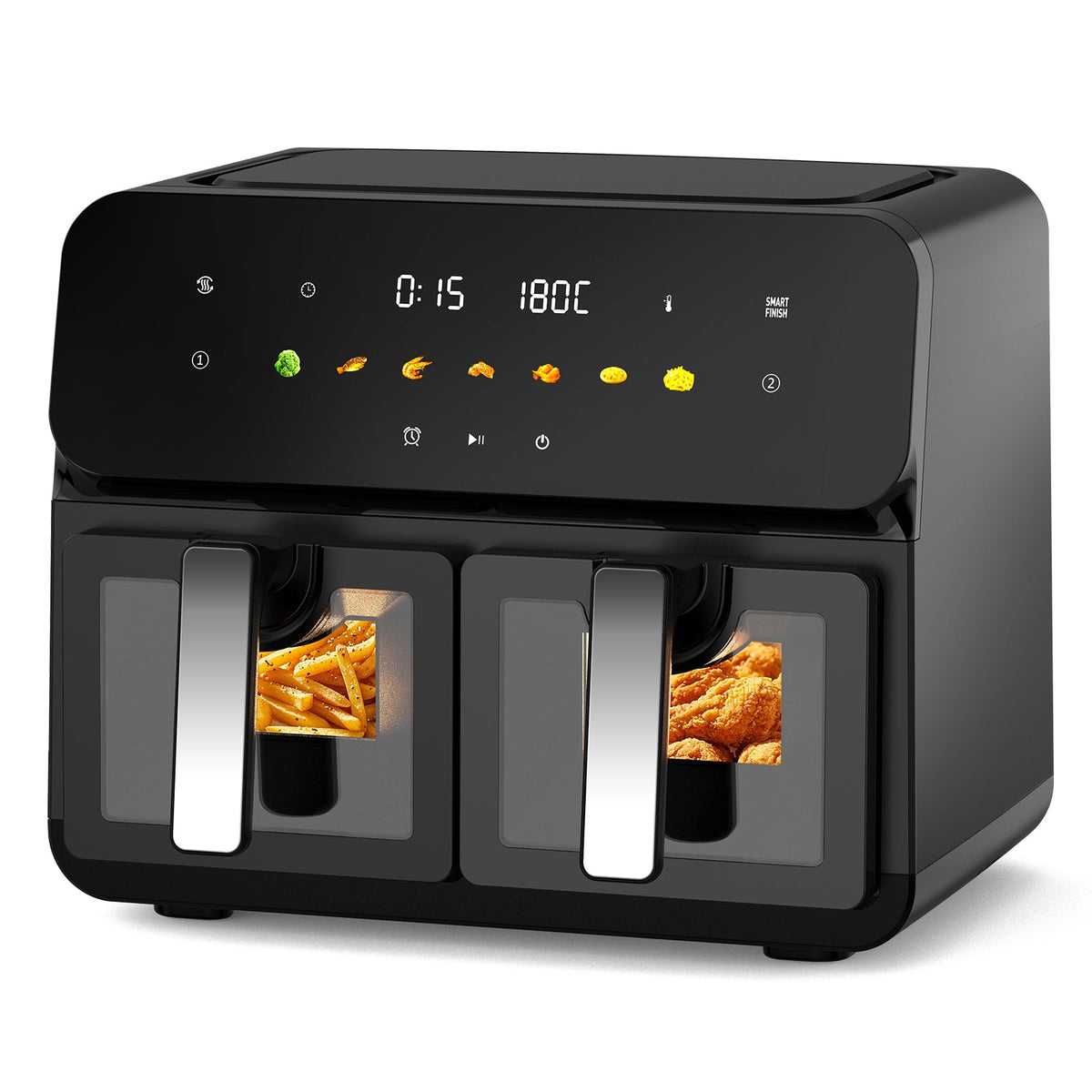 10QT Dual Air Fryer - Double Basket Air Fryer with Touchscreen Control