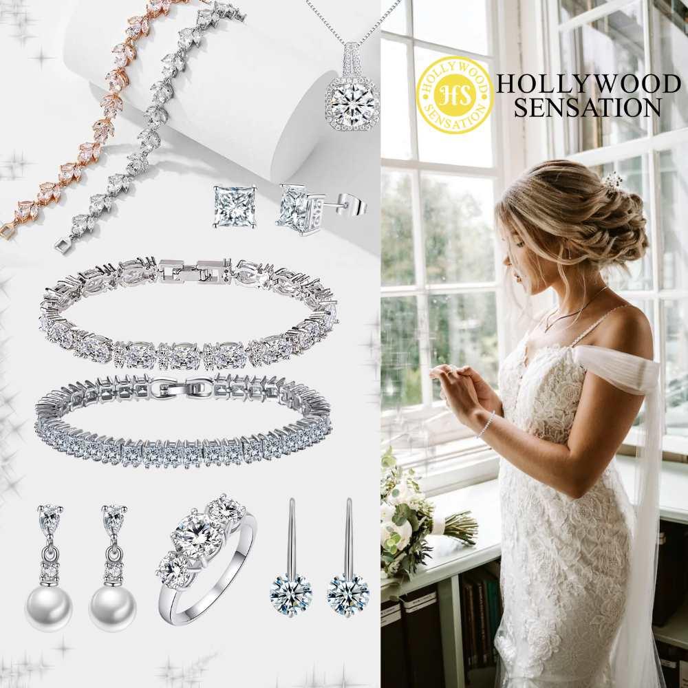 Dainty Cubic Zirconia Tennis Bracelet with Round Cut AAA+ Cubic Zirconia