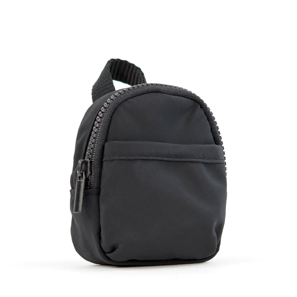 packlab Micro Nano Tote Keychain - Black Mini Tote Bag Coin Purse for Cards, Lip Balm & Everyday Essentials