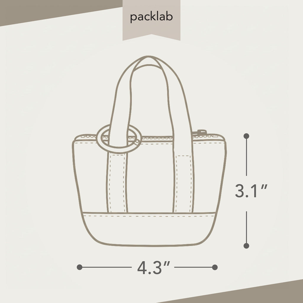 packlab Micro Nano Tote Keychain - Black Mini Tote Bag Coin Purse for Cards, Lip Balm & Everyday Essentials