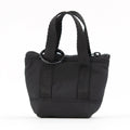 packlab Micro Nano Tote Keychain - Black Mini Tote Bag Coin Purse for Cards, Lip Balm & Everyday Essentials