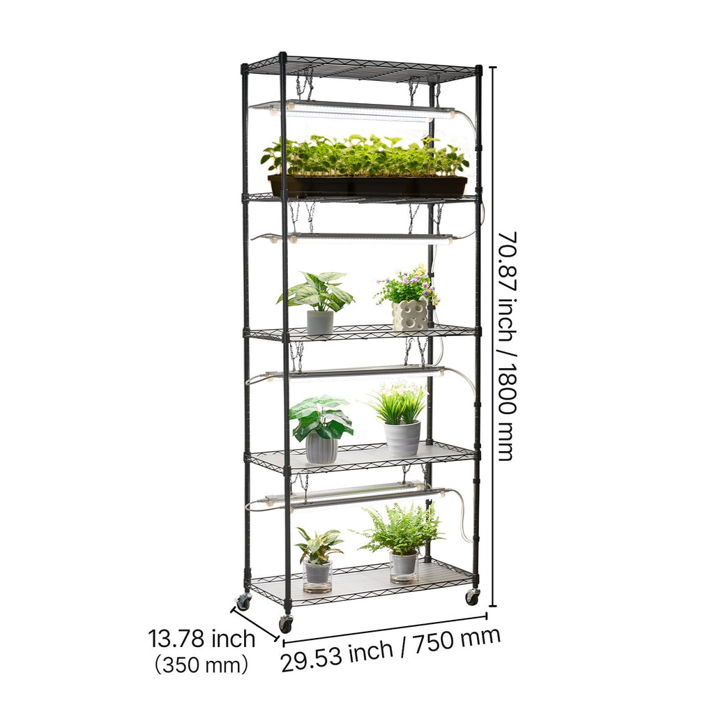 DIY Plant Shelf with Grow Lights