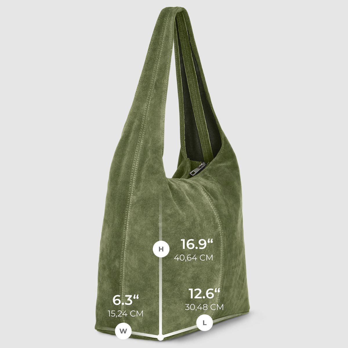 Italian Genuine Suede Hobo Bag | Palermo